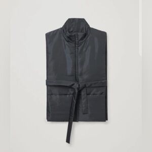 COS Navy Belted Puffer Vest
